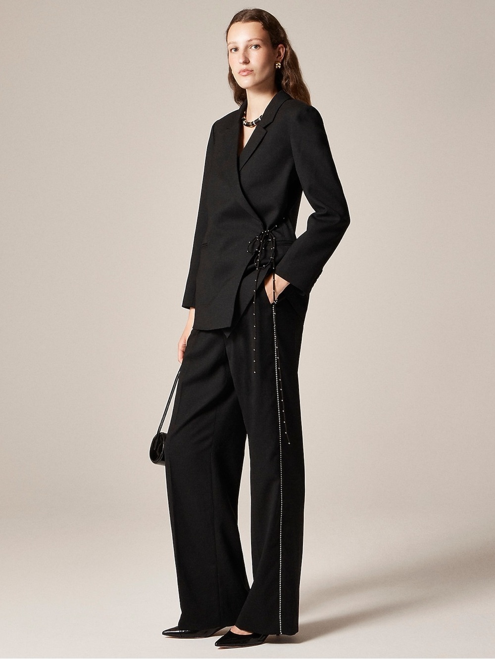 J.Crew Collection Essential Wide-Leg Pant in Italian City Wool Blend - Picture 2 of 9